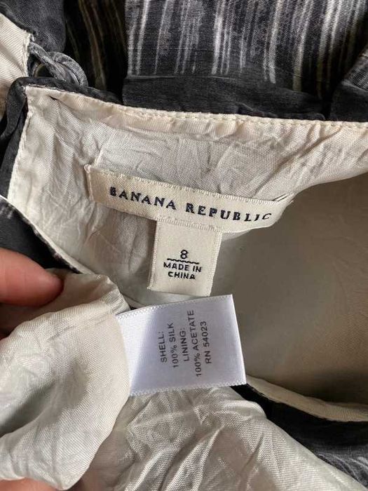 S m banana republic sukienka jedwab silk midi wzory basic 36 38