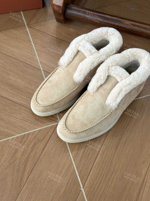 Под заказ жеские лоферы Loro Piana натуральній мех Лоро Пиано замш