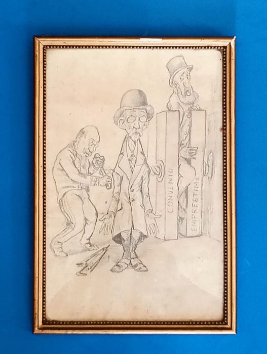 Caricatura de crítica política do início do séc. XX, Bordallo Pinheiro