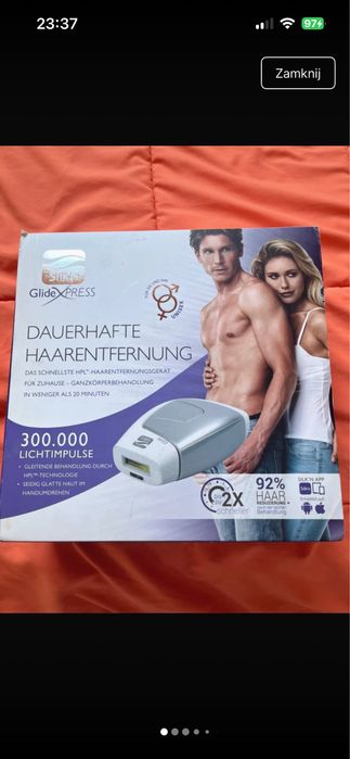 Urzadzenie do usuwania owlosienia Silk’n glide technologia HPL