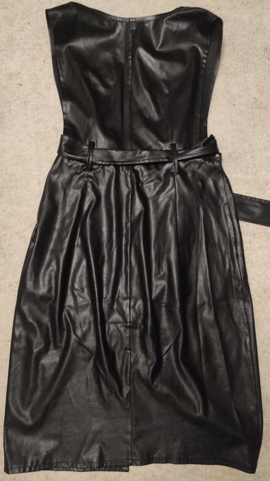 Сарафан шкірзаміннник чорний розмір Л, ХЛ 48-50 дресса