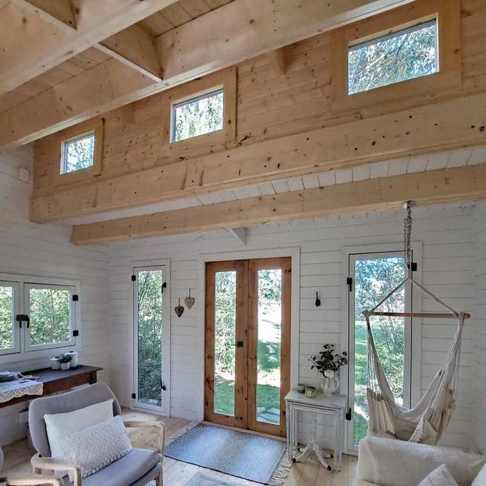 Nowy, drewniany domek letniskowy Pogodny o powierzchni 20 m2.