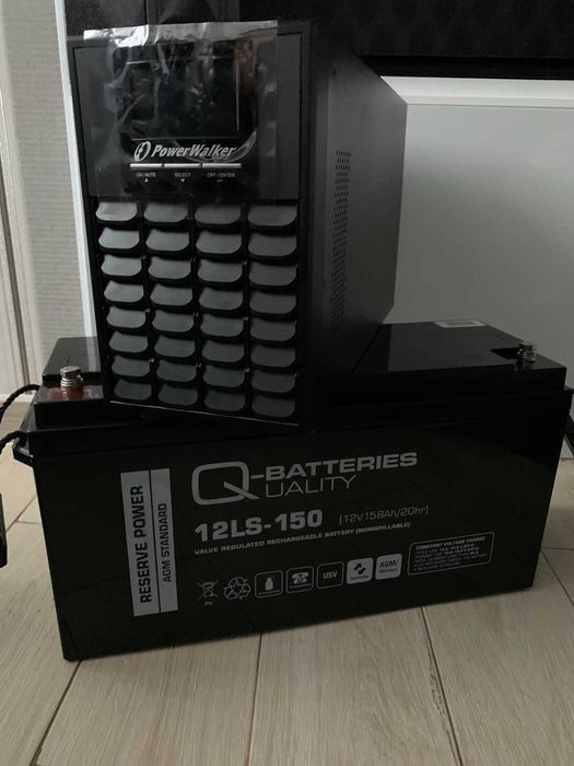 Перетворювач ИБП ДБЖ UPS 1кВ Інвертор гібрідний PowerWalker  3 в 1 т