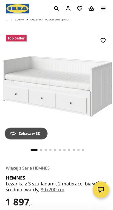 Ikea Hemnes łóżko rozkładane