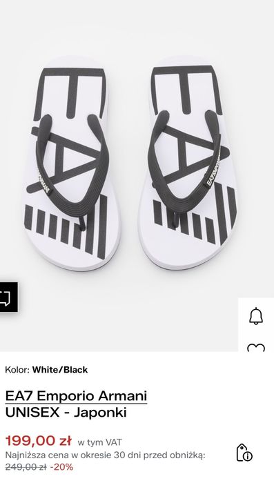 Klapki Japonki unisex Empario Armani.