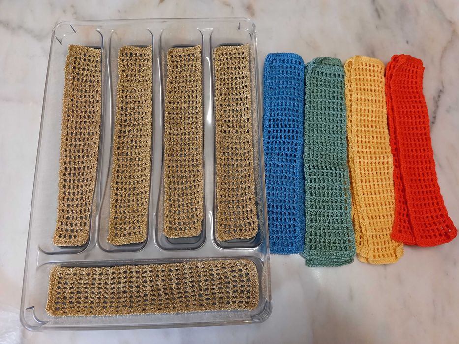 Porta talheres com motivo de natal/cores