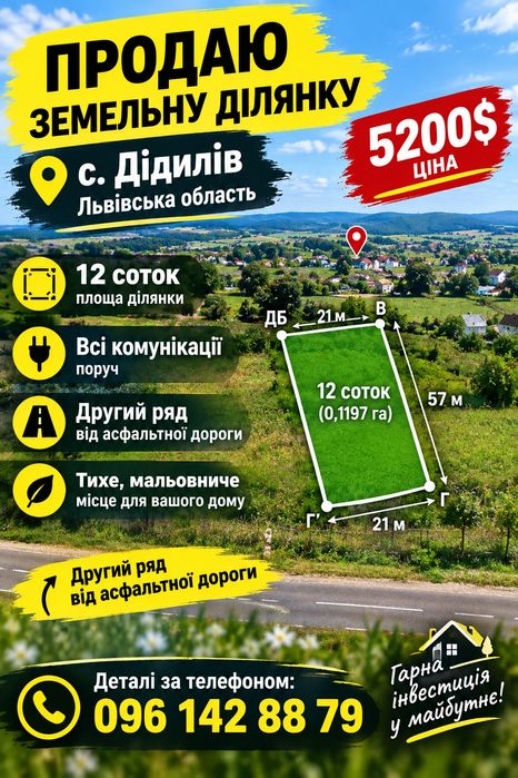 Ділянка під забудову!!!