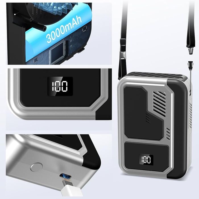 Przenośny wentylator wentylatorek ładowany usb
