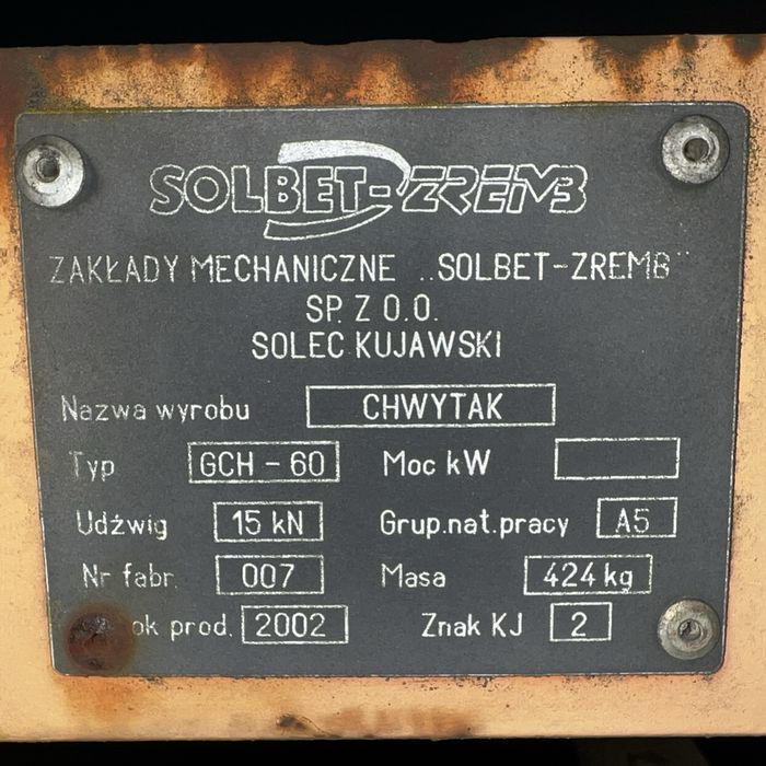 Chwytak do bloczków bloków BETONOWYCH