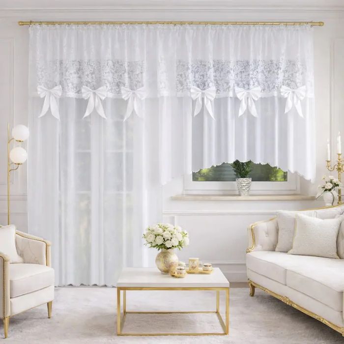 Firana 250x140 z markizety z kokardami