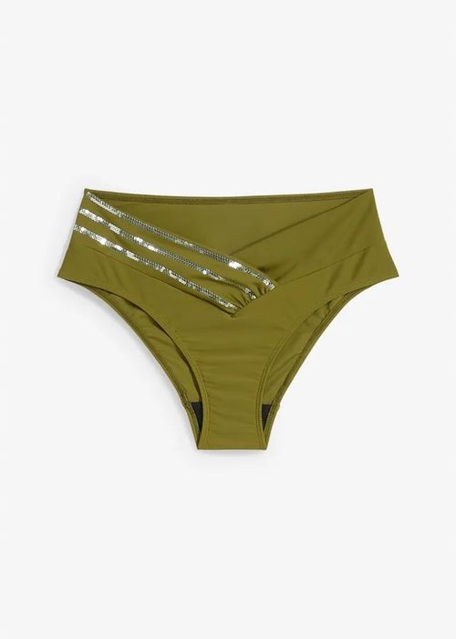 B.P.C figi bikini oliwkowe z cekinami 38.