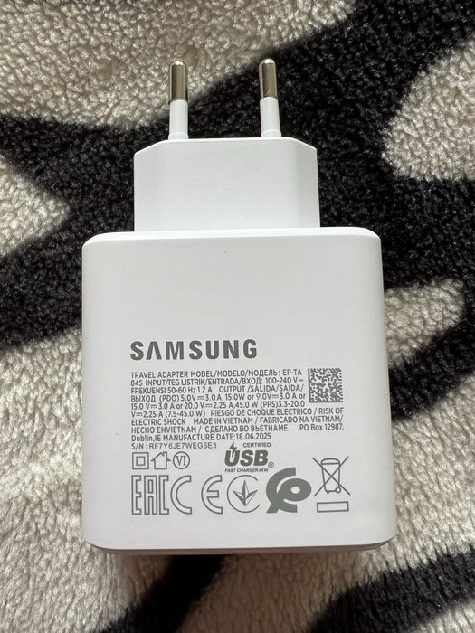 Adaptador Carregador da Samsung Carregamento Super Rápido 45W Novo