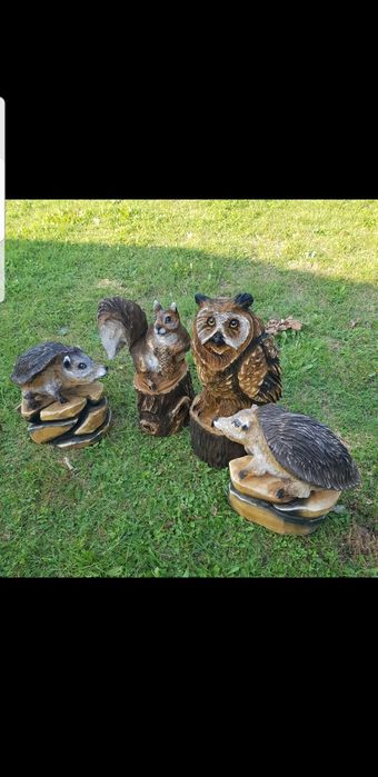 Figurki w drewnie rzeźbione zainpregnowe