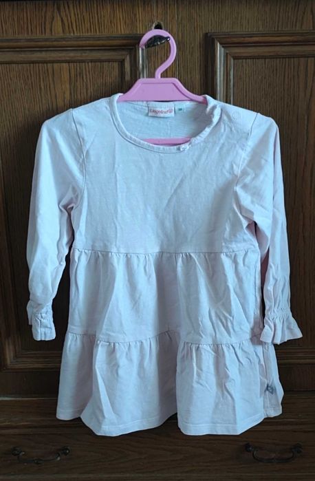 DZIEWCZYNKA - jasnokremowa sukienka w rozmiarze 92/98cm