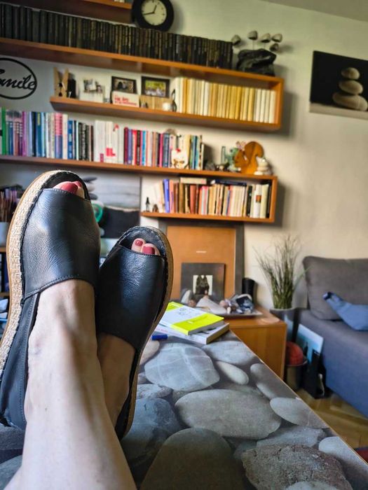 Espadryle Venezia z odkrytymi palcami, nr 41