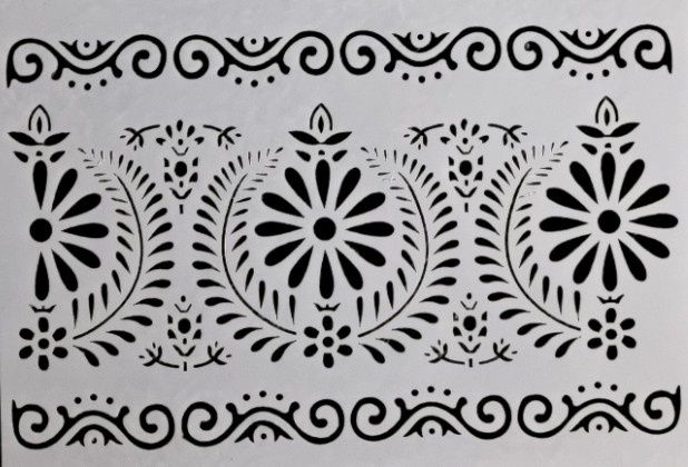 2 szt - Szablony malarskie, DIY, crapbookingu, tynk ozdobny - Nr C25