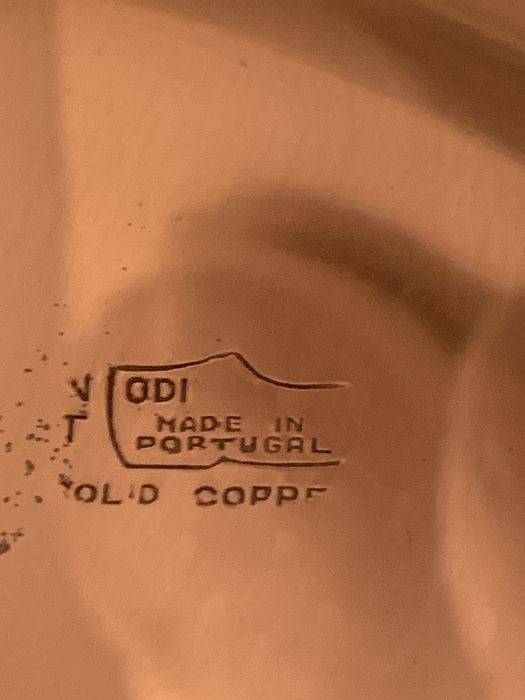 Bule, tabuleiro e peças (4) em cobre vintage Odi Made in Portugal