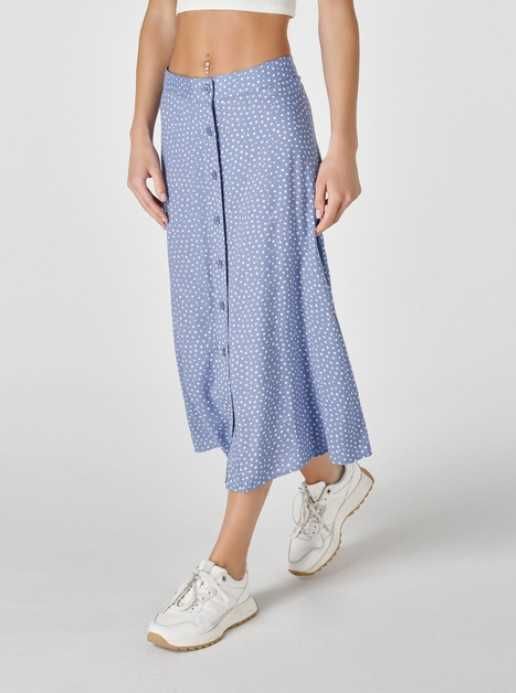 Спідниця міді пряма Colin's Blue на гудзиках біла 36-38