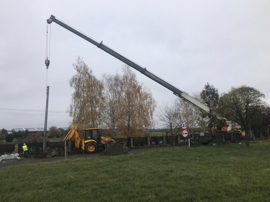 Dźwig, usługi dźwigowe i podnośnik koszowy. Bydgoszcz, Nakło