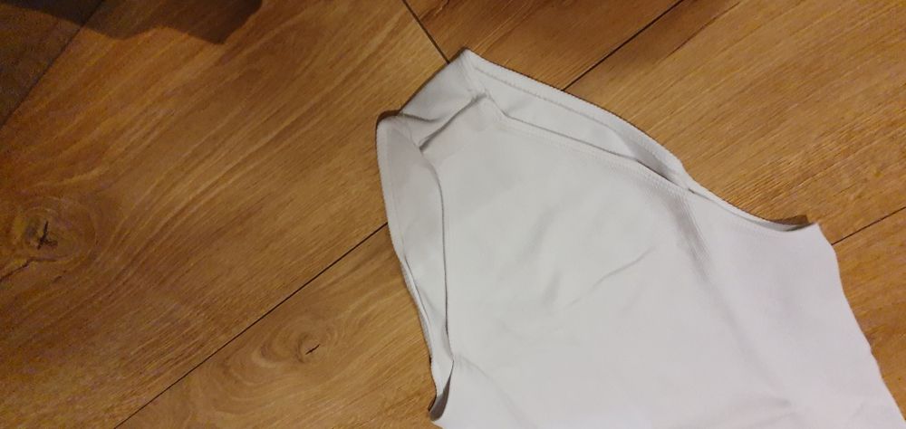 Body, białe body, rozmiar S, bez rekawów