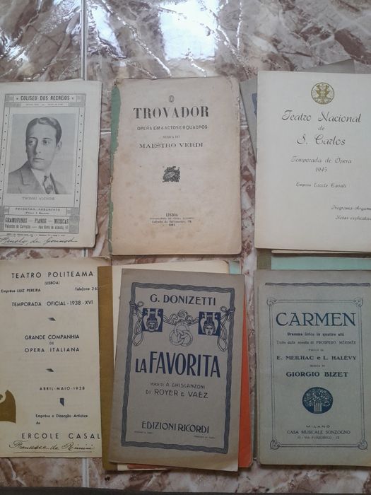 Programas Musicais - Libretos - Verdi, Wagner, Coliseu dos Recreios, Bizet, Puccini, etc