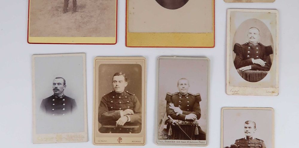Fotografias antigas em cartão - Militaria (ref 2)