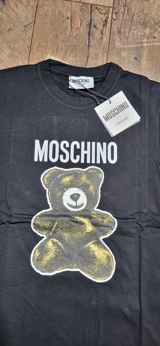 Czarna koszulka męska t-shirt bawełna premium miś tous L