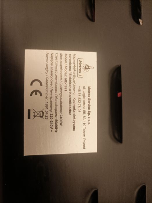 Kuchenka ceramiczna nastawna dwa palniki! Wysyłka!