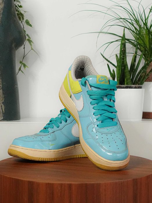 Nike Air Force 1 Pixie jasnoniebiesko-limonkowe r.42,5 unikalny model