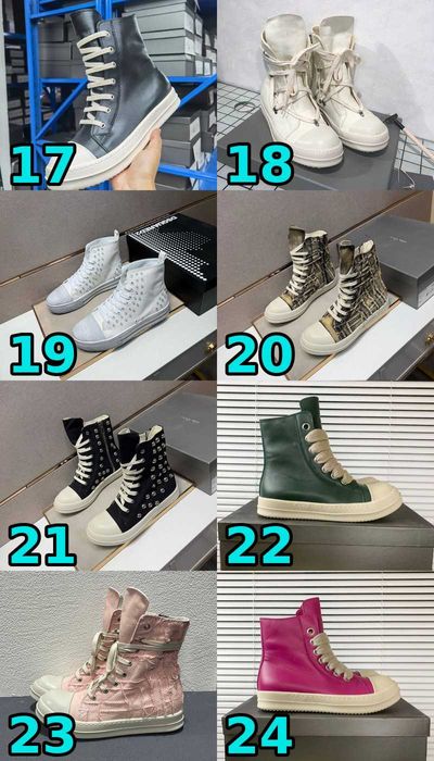 ВСІ КОЛЬОРИ‼️ Унісекс кросівки Rick Owens Ramones (DRKSHDW) • 36–46