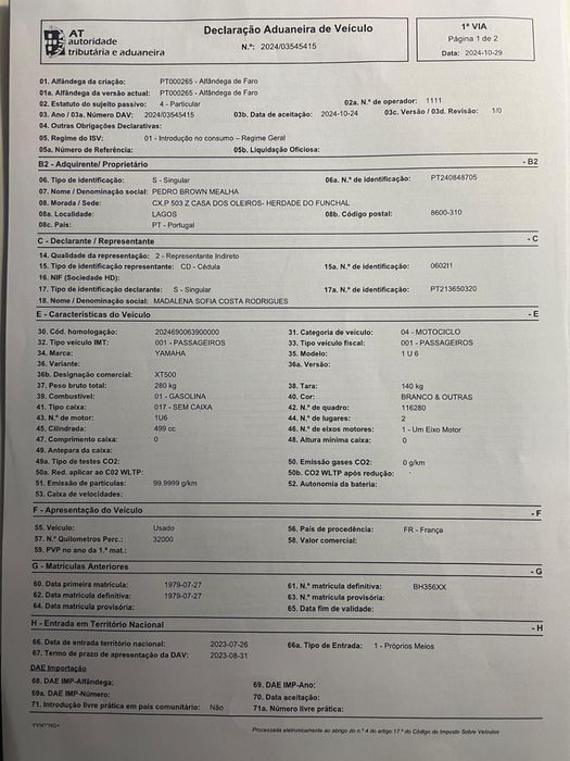 Yamaha XT500 1UE 1979