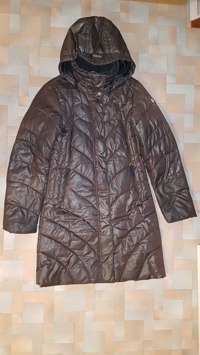 Зимнее теплое пальто Icepeak, длинная куртка, пуховик 36 р-р шоколад