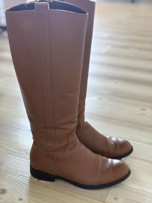 Kozaki skórzane  brązowe Ryłko