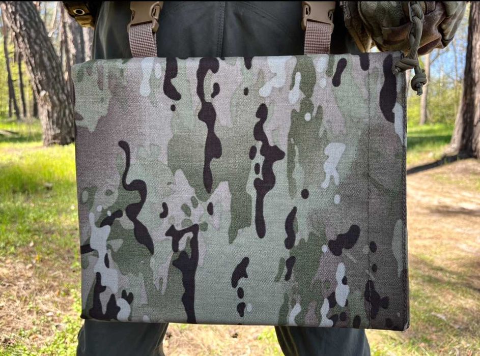 Сидушка тактична мультикам каремат для сидіння на РПС Cordura 1000D