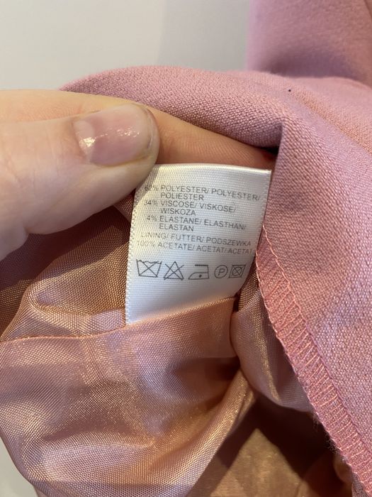 Elegancka sukienka SIMPLE r.42 różowa pudrowy róż