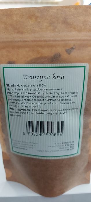 Kruszyna kora zaparcia niestrawnosc uklad pokarmowy