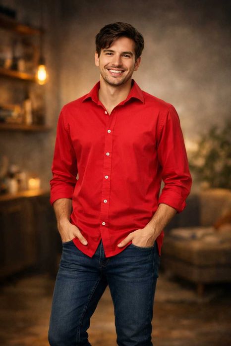 Camisa manga comprida - vermelho - S - Angelo Litrico by C&A