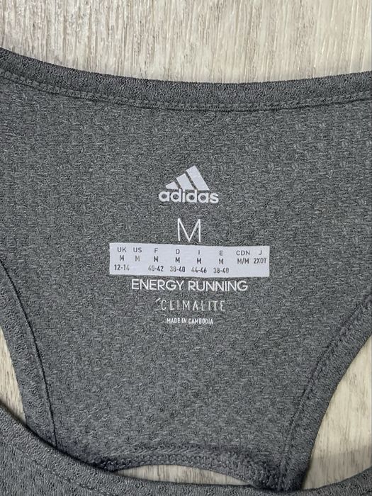 Adidas climalite running майка M размер женская беговая серая