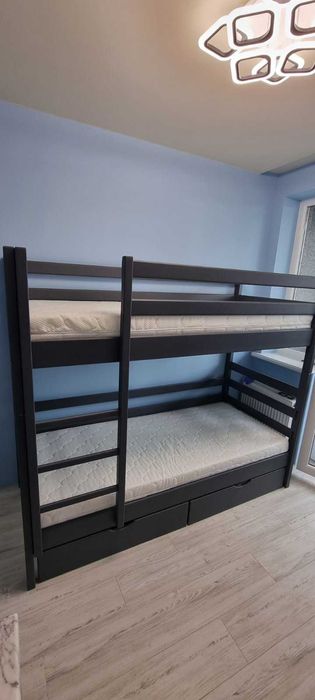 Двухъярусная кровать трансформер Соня двоярусне ліжко з масиву Вільхи.