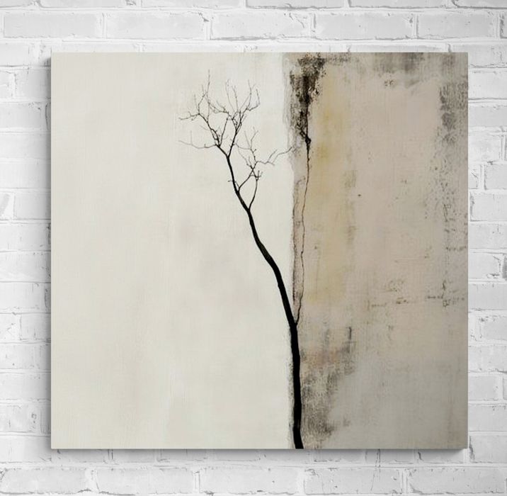 Obraz minimalistyczny Wabi Sabi / Japandi Ręcznie malowany