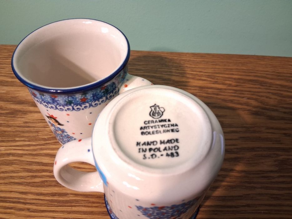 2 kubki klasyczne 250ml GAT1 Ceramika Art.  Boleslawiec