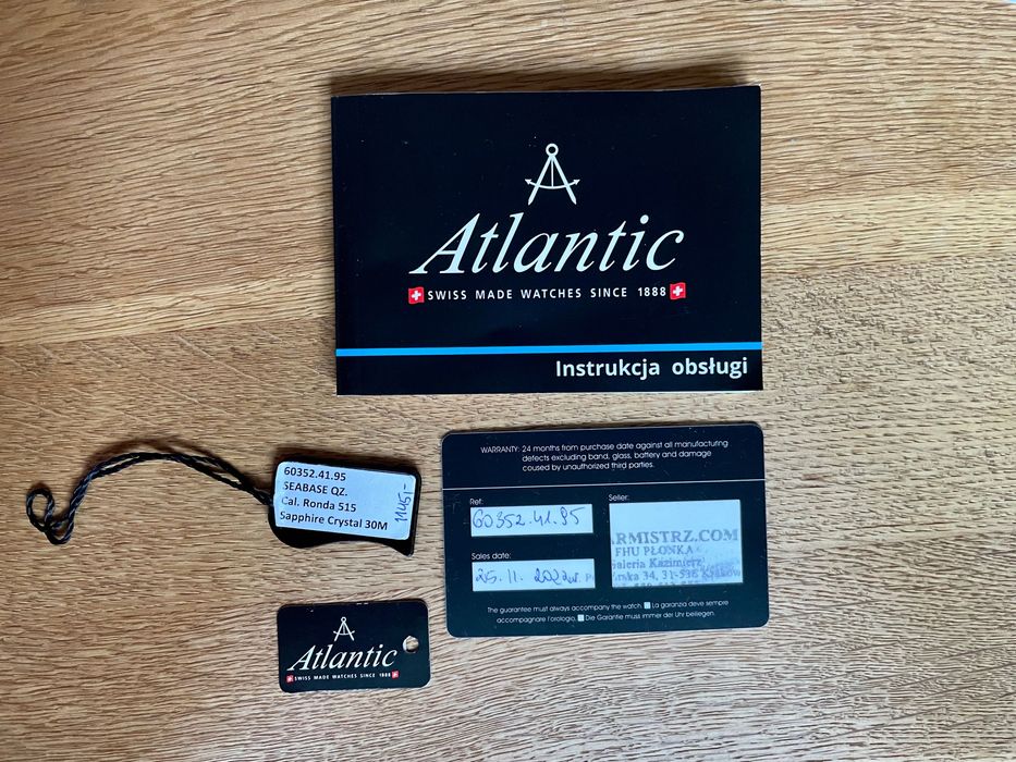 Zegarek męski Atlantic Seabase  60352.41.95 jak nowy