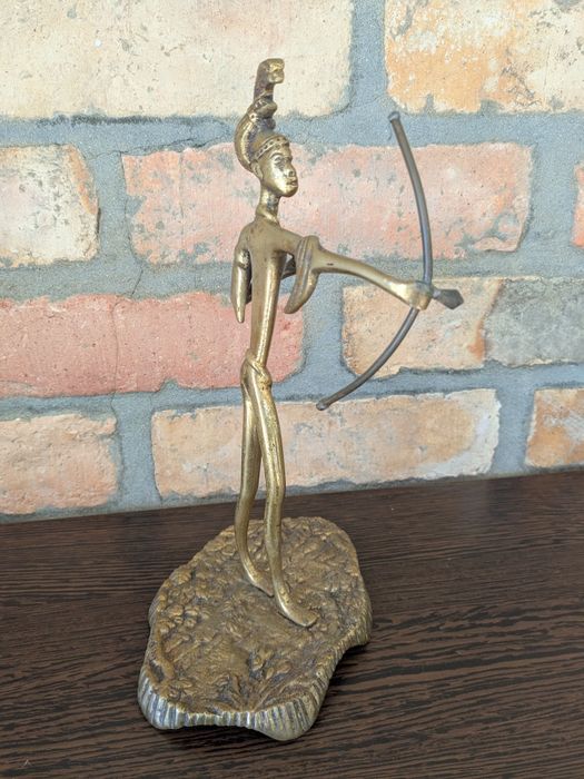 Decoração artesanal bronze africana arco