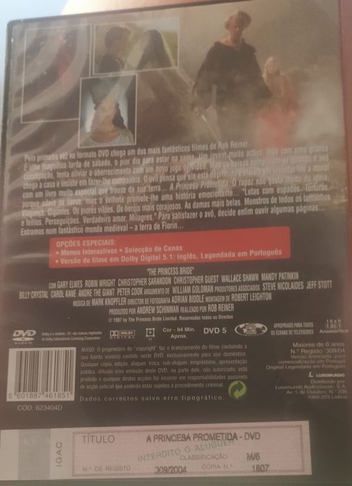DVD A princesa prometida de Rob Reiner