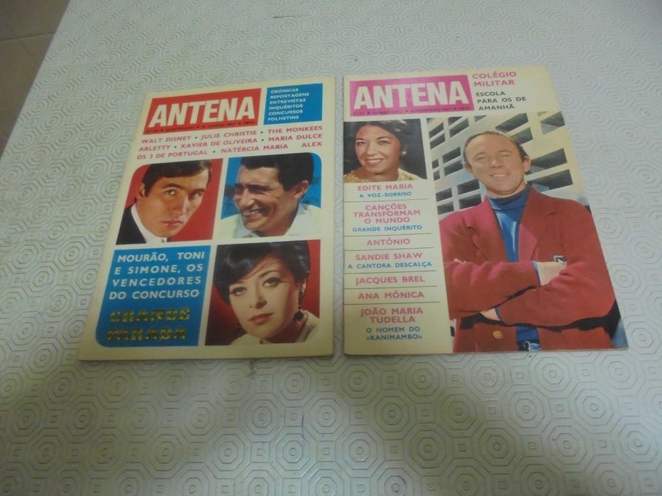 Revistas antigas Antena dos anos 60