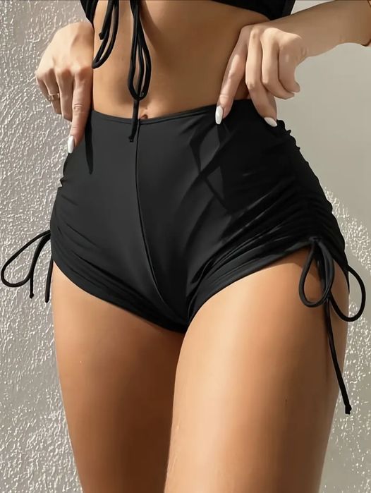 Damskie majtki bikini z wysokim stanem i wiązaniami xl