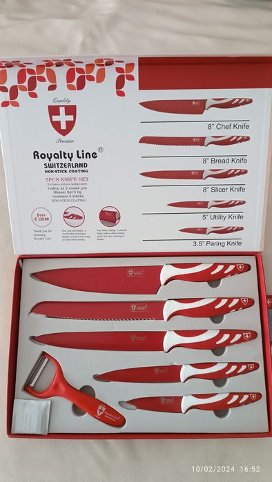 Conjunto facas de cozinha + acessório 
 NOVO