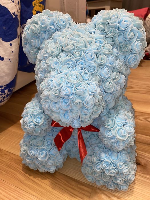 Miś Z Kwiatów Niebieski