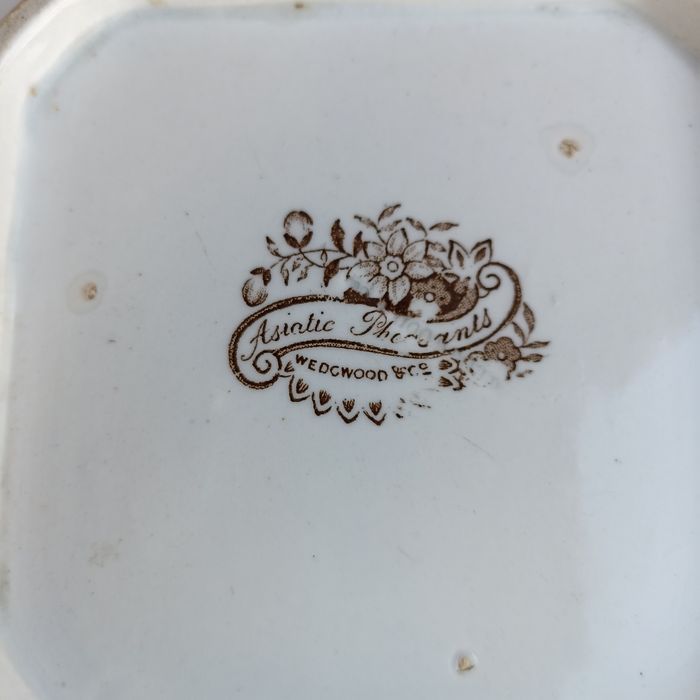 Prato coberto inglês Wedgwood motivo Asiatic Pheasant