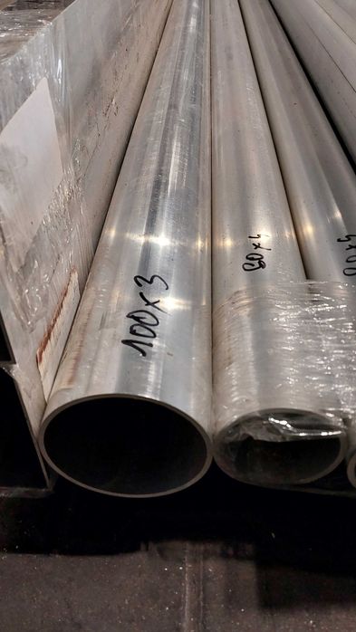 Rura Aluminium fi 100 ścianka 3mm dł. 6000mm gat. 6060, Bytom